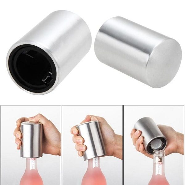 Décapsuleur Magnétique Automatique en Acier Inoxydable